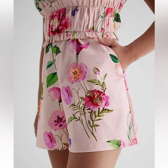 EUC Express Embellished Floral Romper - Picture 5 of 8